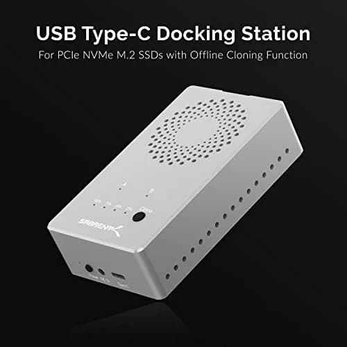 Sabrent Dual M.2 NVMe SSD Docking Station with Offline Clone Function EC-SSD2 | 10Gbps USB-C thumbnail 2