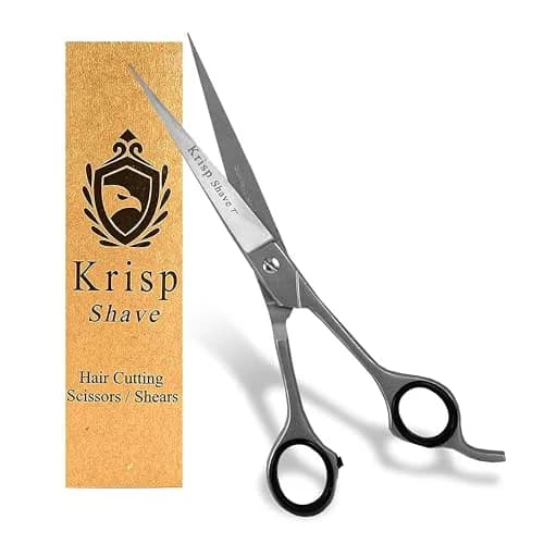 Krisp Shave Professional Hair Cutting Scissors 7 Inch (17.78 cm) | Japanese Stainless Steel Salon Barber Shears thumbnail 1