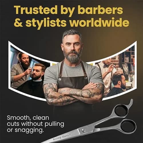 Krisp Shave Professional Hair Cutting Scissors 7 Inch (17.78 cm) | Japanese Stainless Steel Salon Barber Shears thumbnail 5