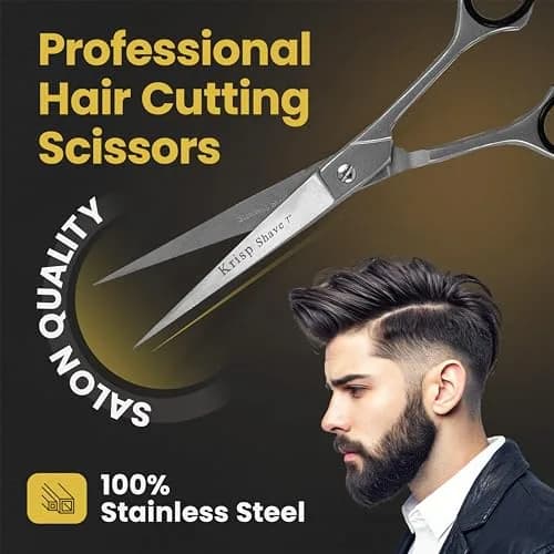 Krisp Shave Professional Hair Cutting Scissors 7 Inch (17.78 cm) | Japanese Stainless Steel Salon Barber Shears thumbnail 2
