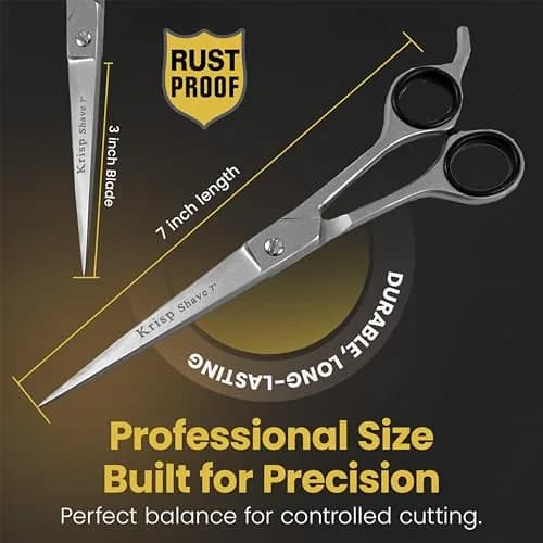 Krisp Shave Professional Hair Cutting Scissors 7 Inch (17.78 cm) | Japanese Stainless Steel Salon Barber Shears thumbnail 3