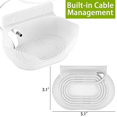 LeongLzt Ouligei Google Nest Audio Speaker Wall Mount Bracket White | Easy Install & Cable Management thumbnail 2