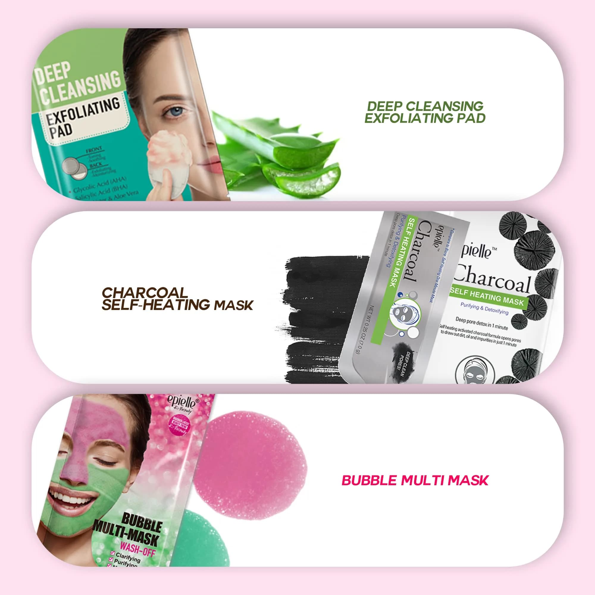 Epielle Home Spa Kit, 6 Relaxation Essentials for Radiant Skin, All-in-One Self Care Set, Korean Skin Care, Travel Friendly, Gift for Women thumbnail 3