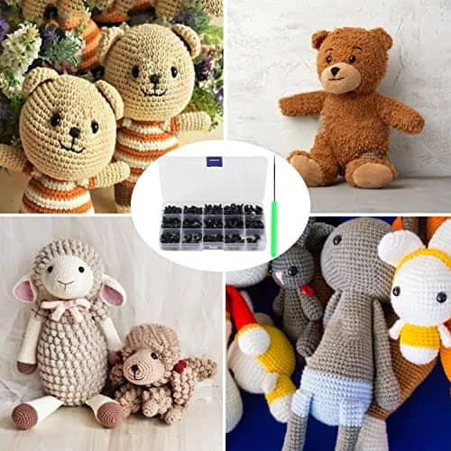 Yexixsr Safety Eyes and Noses for Amigurumi 566PCS | Assorted Sizes for Crochet Dolls & Plush Animals thumbnail 3