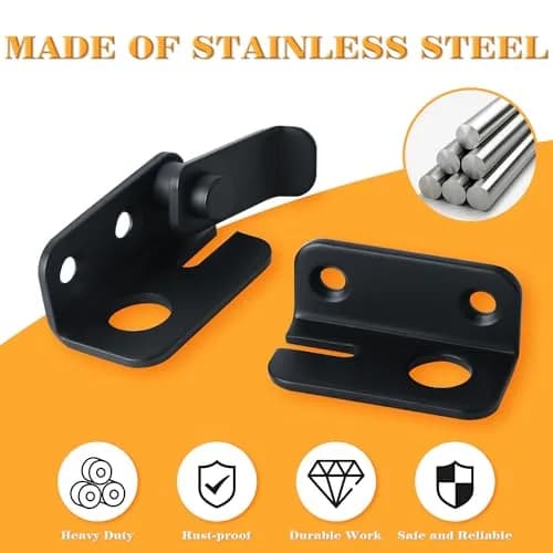 Alise Flip Latch Gate Latch Barn Door Lock Shed Door Latch, Matte Black, 1.6in (4cm) | Heavy Duty Stainless Steel Security thumbnail 6