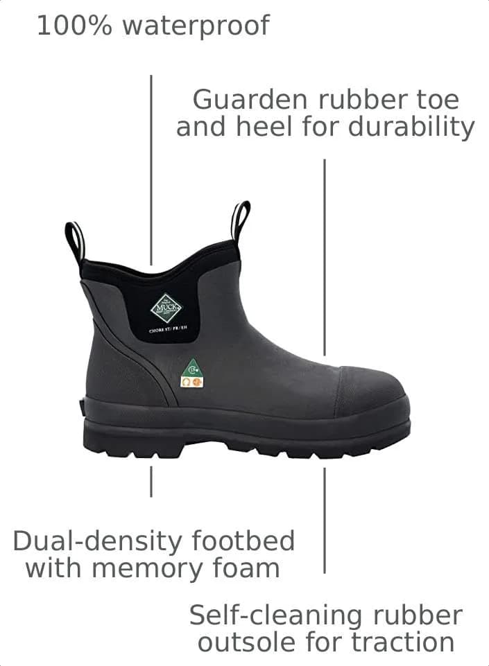 MUCK Men's Outscape Chelsea Slip On Black Size 7 | Waterproof Active Outdoor Boot thumbnail 3