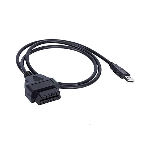 WSDMAVIS 1Meter 16 Pins OBD2 Female to USB A Male Power Connection Cable | Power Supply Only, 1m thumbnail 1