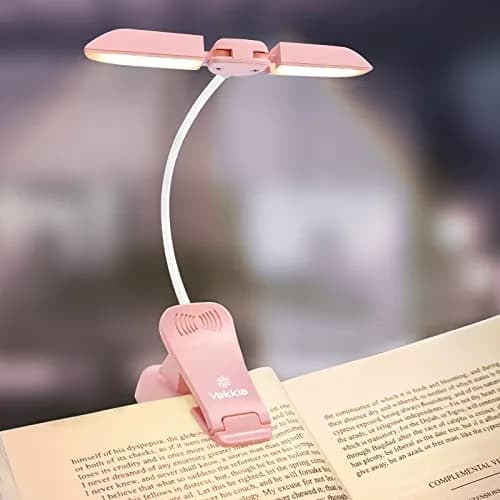 Vekkia 14 LED Rechargeable Book Light Pink | 70 Hrs Cordless Reading thumbnail 1