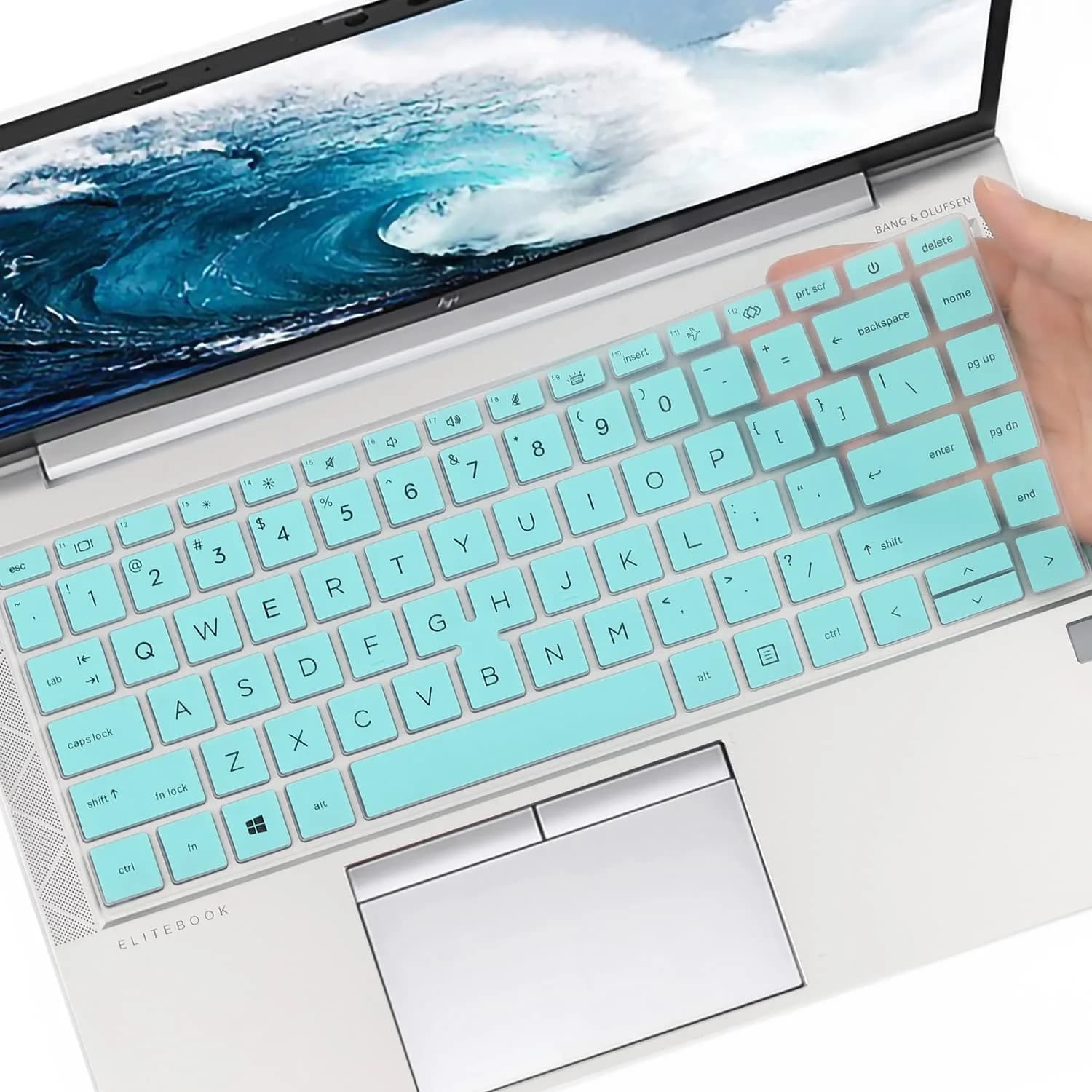 MUBUY-GOL Keyboard Cover for 14 Inch HP EliteBook 840 845 G7 G8 | Waterproof Dustproof Silicone — Hotblue