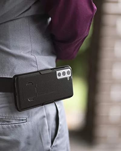 ENCASED DuraClip Belt Clip Case for Samsung Galaxy S21 | Slim Phone Cover with Holster, 180° Swivel Clip, Black thumbnail 9