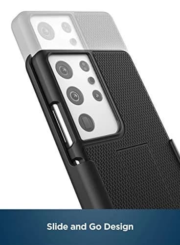 ENCASED DuraClip Belt Clip Holster for Samsung Galaxy S21 Ultra | Slim Phone Cover with Rotating Clip & Kickstand thumbnail 7