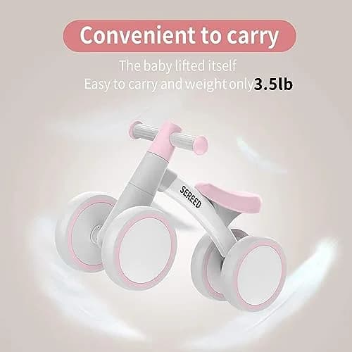 SEREED Baby Balance Bike for 1 Year Old Boy Girl, First Birthday Gift Toy | Aluminum Alloy Frame, 12-24 Months Toddler Bike thumbnail 4