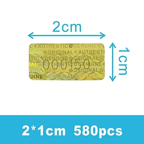 TLK&FBB Gold 580 Pcs Tamper Evident Seal Warranty Void Labels | 2cm x 1cm (0.787" x 0.39") thumbnail 1