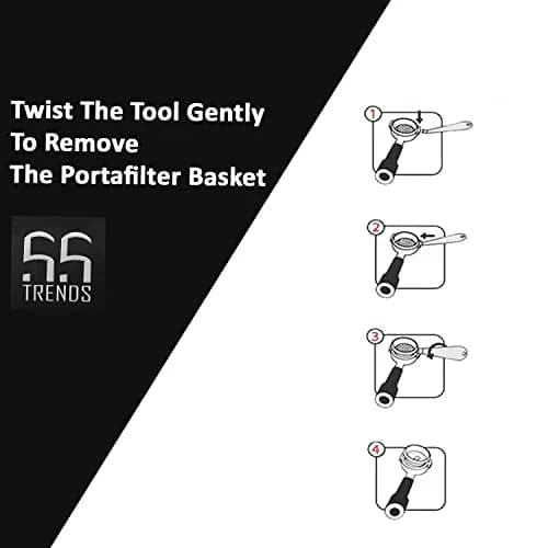 55 TRENDS Stainless Steel Portafilter Basket Removal Tool | 8cm (3.15 in) thumbnail 2