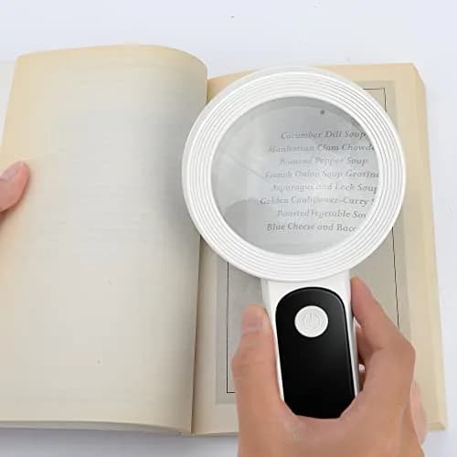 JMH Magnifying Glass with Light, 3.15 inch Lens | 18 LED Lights with 3 Modes thumbnail 3
