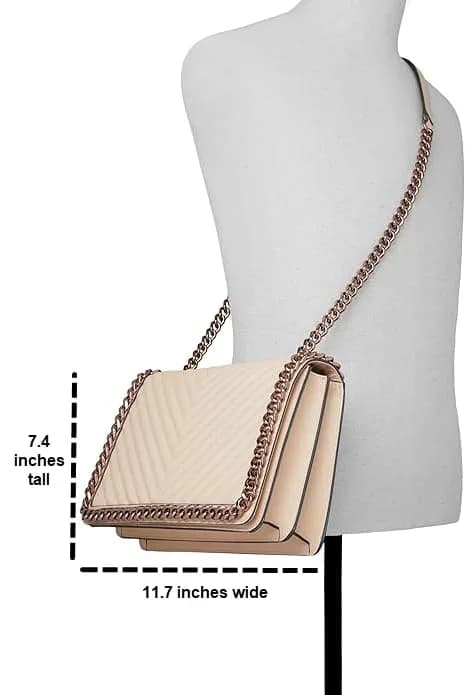 ALDO Women's Medium Greenwald Crossbody Bag, Beige Overflow | Versatile Synthetic Handbag for Daily Use thumbnail 7