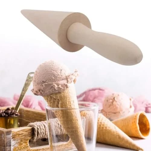 HERCHR Natural Wood Cone Roller for Pizzelles, Krumkakes & Ice Cream Cones | 23cm (9.1in) thumbnail 8