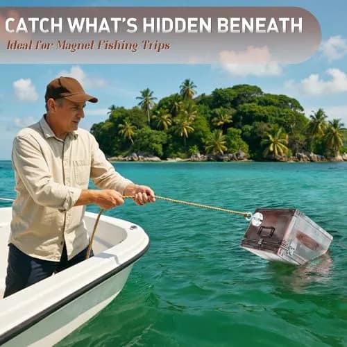 FINDMAG 350 LBS Fishing Magnet, 2 Inch (50mm) Diameter x 0.39 Inch (10mm) Thickness | Heavy Duty Neodymium Retrieval Magnet thumbnail 5