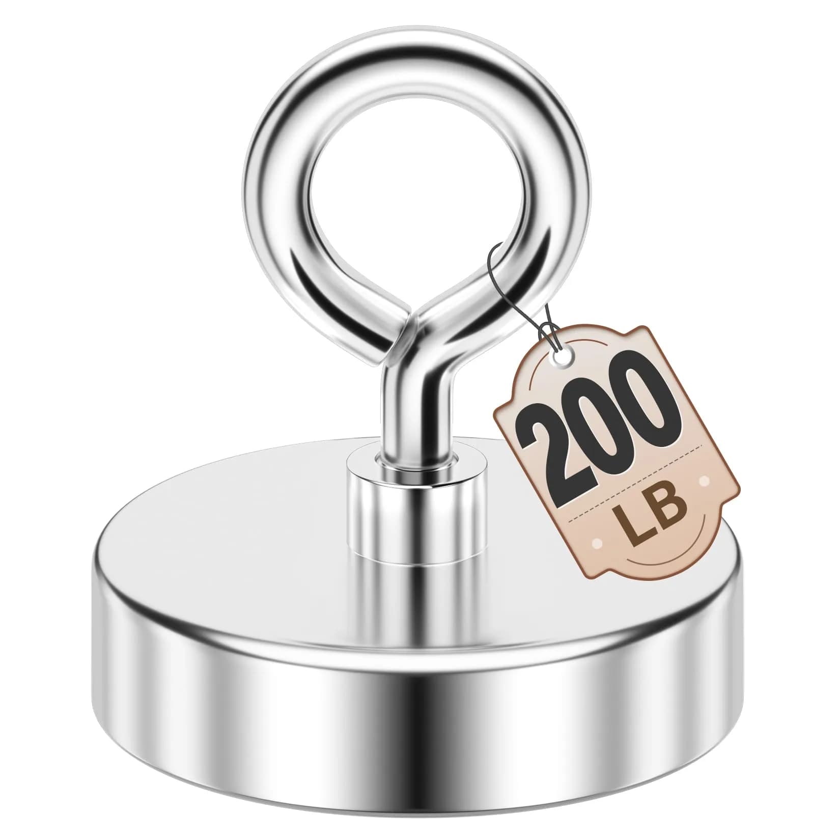 FINDMAG 350 LBS Fishing Magnet, 2 Inch (50mm) Diameter x 0.39 Inch (10mm) Thickness | Heavy Duty Neodymium Retrieval Magnet — 1.76 inches (45mm)