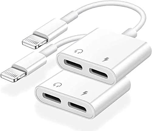 Belcompany MFi Certified Dual Lightning Adapter 2 Pack | Charge & Listen Simultaneously