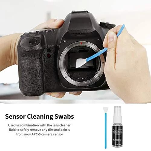 KuuZuse Camera Cleaning Kit for DSLR & APS-C Sensors | Microfiber Cloths, Lens Cleaner, Pen, Brush, Bag thumbnail 2