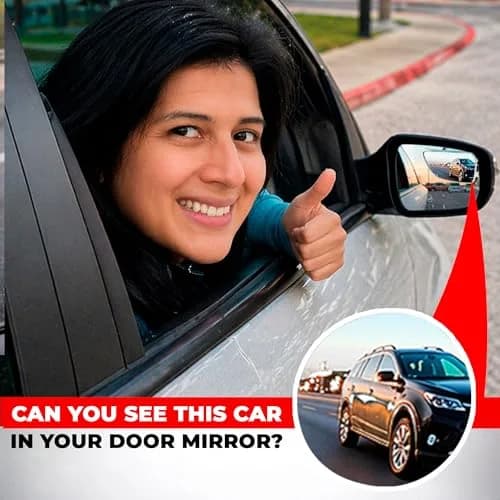 Utopicar Frameless Convex Blind Spot Mirrors 7 cm (2.75") | Wide Angle Rear View for SUVs, Trucks, RVs thumbnail 4