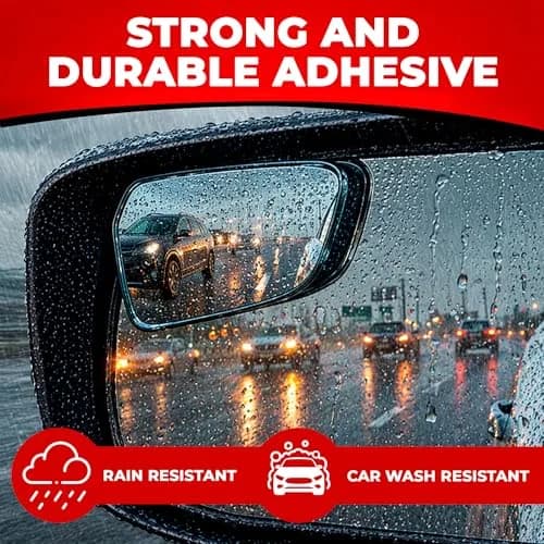 Utopicar Frameless Convex Blind Spot Mirrors 7 cm (2.75") | Wide Angle Rear View for SUVs, Trucks, RVs thumbnail 3