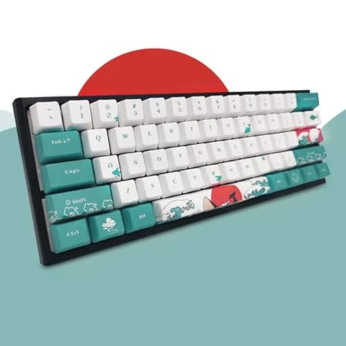 SDYZ Custom Keycaps-Keycaps 60 Percent, Suitable for GK61/GK64/RK61/Anne/GH60 /ALT61 Mechanical Keyboards, 71 Key Set, OEM Profile PBT Key caps (Coral Sea) | High-Quality OEM Profile thumbnail 5