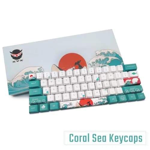 SDYZ Custom Keycaps-Keycaps 60 Percent, Suitable for GK61/GK64/RK61/Anne/GH60 /ALT61 Mechanical Keyboards, 71 Key Set, OEM Profile PBT Key caps (Coral Sea) | High-Quality OEM Profile thumbnail 6