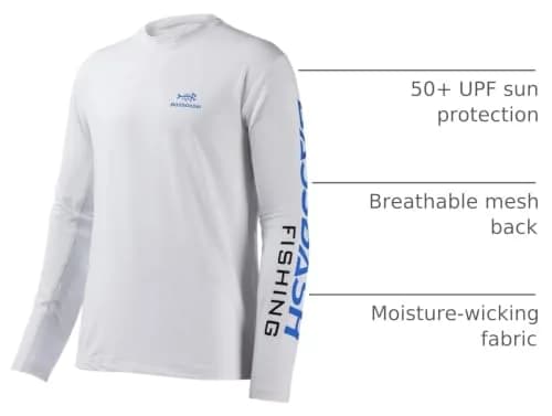 BASSDASH UV Sun Protection T-Shirt for Men | Long Sleeve UPF 50+ | Active Fishing & Hiking thumbnail 2