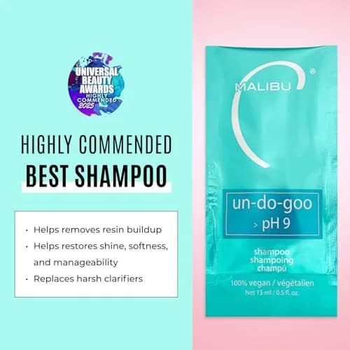 Malibu C Un-Do-Goo Clarifying Shampoo 12 Packets | Sulfate-Free Resin & Product Build Up Remover for Chemically Treated Hair thumbnail 2