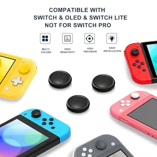 Ferkurn Yellow Joystick Thumb Grip Caps for Nintendo Switch OLED & Lite | 8-Pack thumbnail 6
