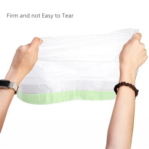 Tebery 200 Pack Portable Potty Chair Liners with Drawstring, Transparent PE Bags | Travel & Home Use thumbnail 4