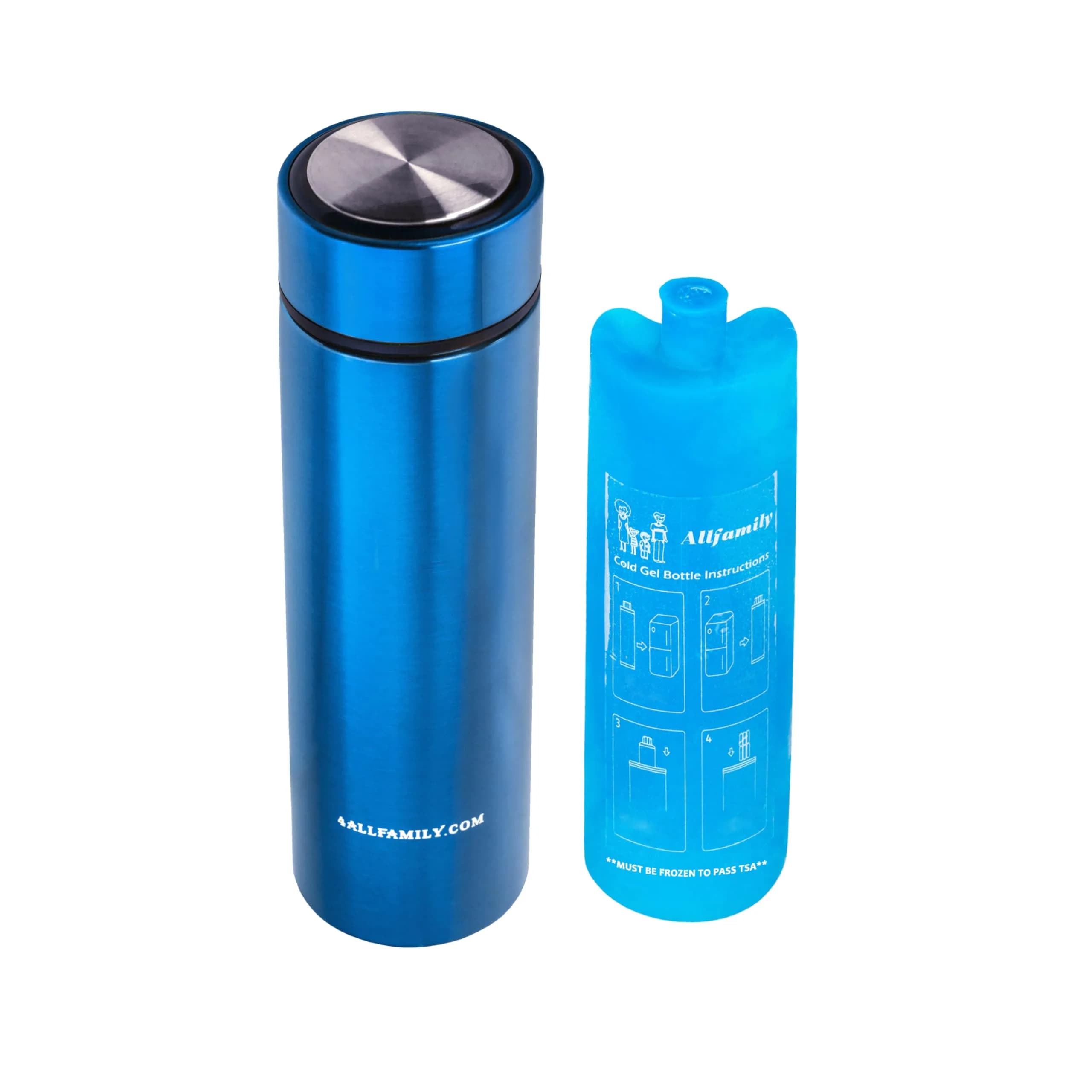 4ALLFAMILY Nomad Insulin Travel Case Cooler Medium Blue | Keeps Medicine Cool for Days (27 Hours)