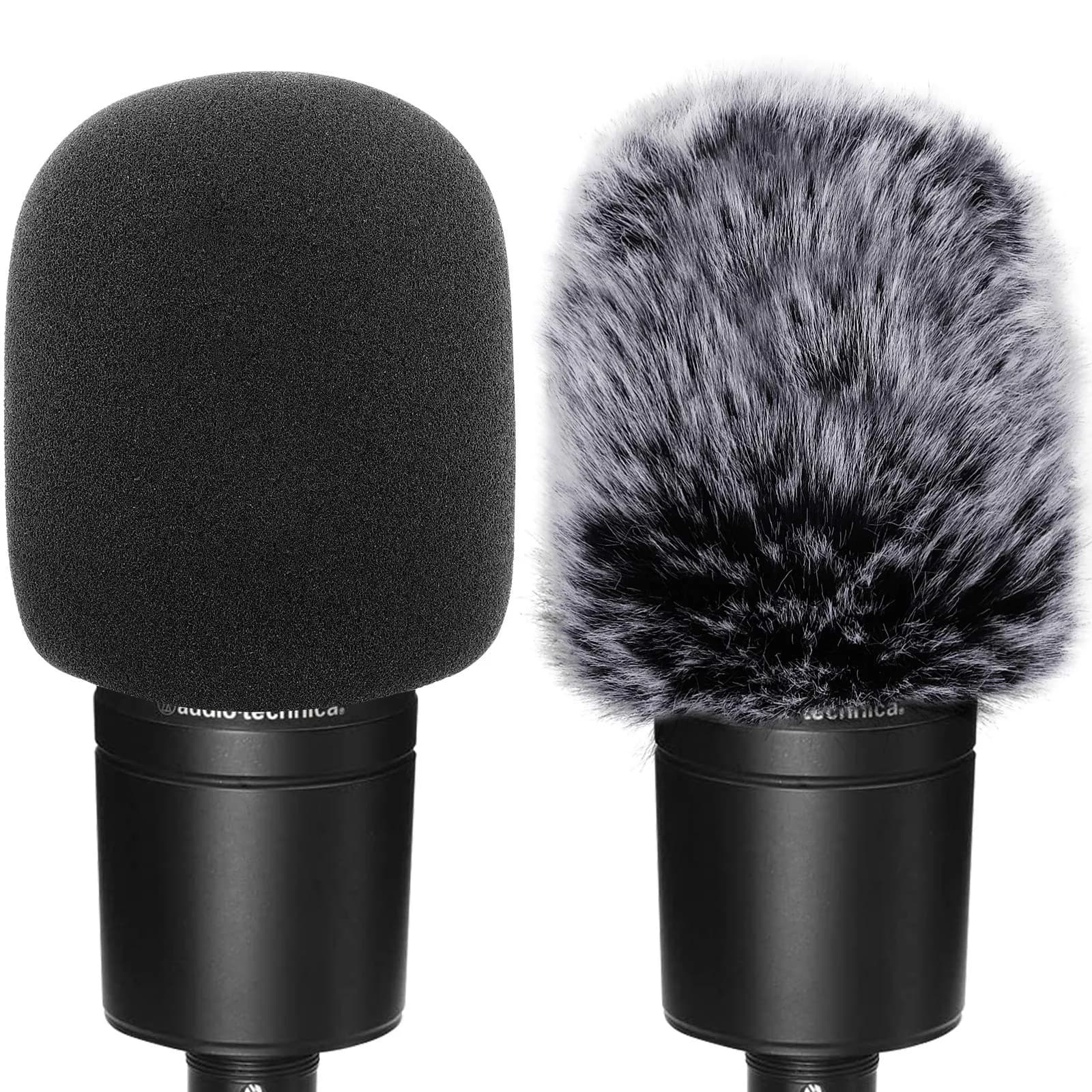 ChromLives 3-Pack Microphone Windscreen & Pop Filter Set for Blue Yeti Nano | Foam, Furry, and Dual-Layer Pop Filter — AT2020 Windscreen