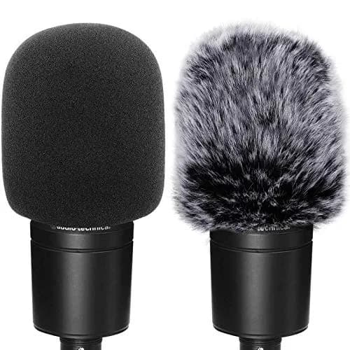 ChromLives Microphone Windscreen & Foam Cover Combo for Audio Technica at2020, at2035, at2500, at2050, at4040 | Noise Filter thumbnail 1