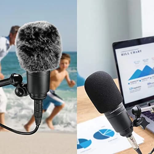 ChromLives Microphone Windscreen & Foam Cover Combo for Audio Technica at2020, at2035, at2500, at2050, at4040 | Noise Filter thumbnail 7
