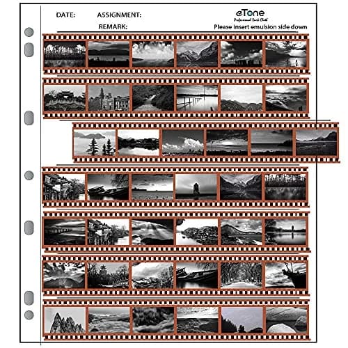 eTone Archival Storage Sheets for 35mm Negatives, 50 Pages (25.5cm x 29.2cm) | Holds 42 Frames Per Page thumbnail 1
