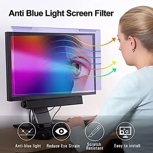 GUMIKE Anti Blue Light Screen Filter for 20-22 inch Monitors | Reduces Eye Strain & Scratch Resistant thumbnail 3