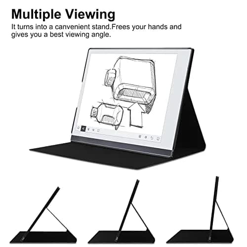 KuRoKo Black Case for Remarkable 2 Tablet | Slim Stand Hard Back Shell with Pen Holder (10.3-inch) thumbnail 3