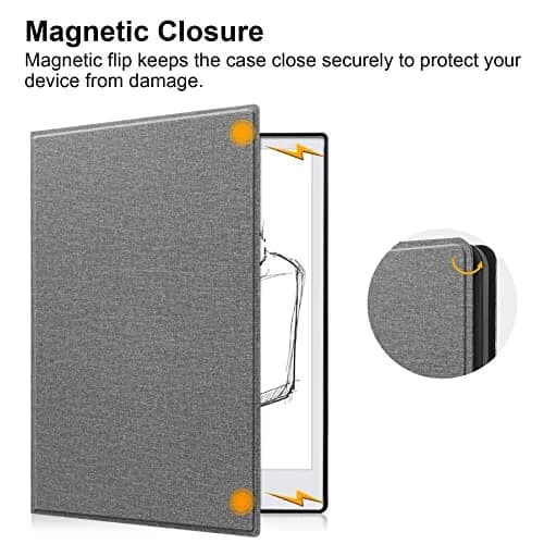 KuRoKo Case for Remarkable 2 Tablet, Slim Hard Back Shell with Pen Holder & Stand, Light Gray (10.3" Screen) thumbnail 5