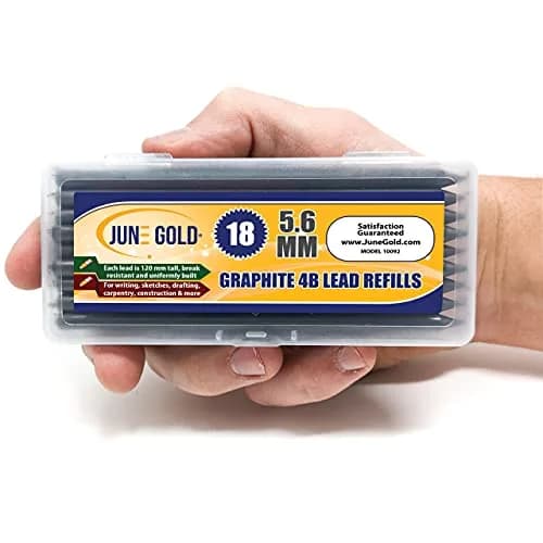 June Gold 5.6 mm 4B Graphite Lead Refills, 18 Count | Smooth, Break-Resistant Writing thumbnail 2