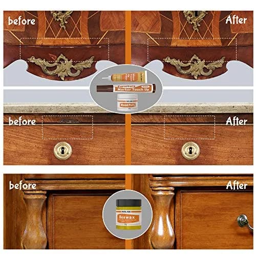 REALINN Wood Furniture Repair Kit- Set of 28 - Touch Up Markers | Fillers with Wood Putty for Scratch & Crack Repair thumbnail 2