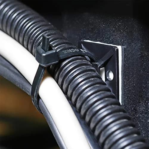 XHF 500 PCS 3/4" Black Self Adhesive Cable Zip Tie Mounts | Cable Management Organizer thumbnail 3