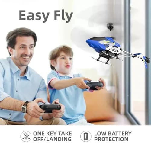 Cheerwing U12 Remote Control Helicopter with Altitude Hold | 2.4GHz, LED, Durable Metal Body (Blue) thumbnail 3