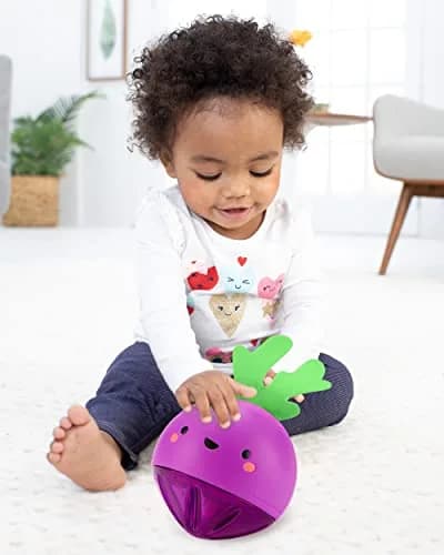 Skip Hop Developmental Learning Crawl Toy Beetbox, Farmstand Grow & Play | Musical Crawl Ball for Babies thumbnail 3