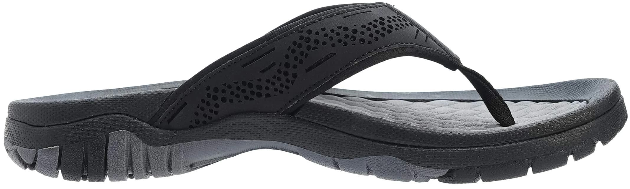 WHITIN Men's Arch Support Flip Flop Sandal Black 10 (3.5cm Heel) | Slip Resistant Outdoor Athletic thumbnail 5