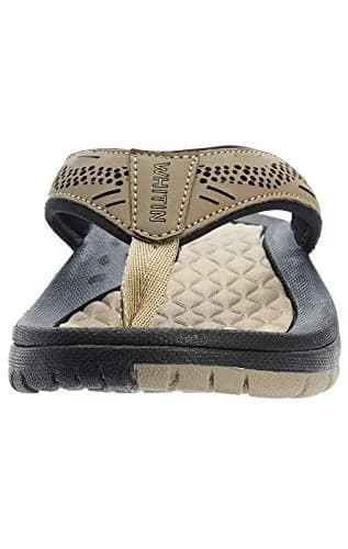 WHITIN Men's Arch Support Flip Flop Sandal Khaki 10 (US Men's) | Modern Contouring with Anatomical Arch Support thumbnail 6