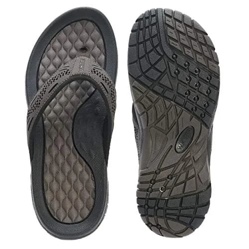 WHITIN Men's Arch Support Flip Flops Slip Resistant Outdoor Sandals Brown 27cm (9 US) thumbnail 8