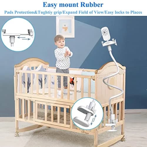 Derebir Flexible Baby Camera Mount Holder Stand | Compatible with Nanit Pro, HelloBaby, Infant Optics & 1/4" Cameras thumbnail 6